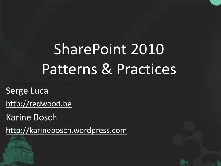 sharepoint 2010 patterns practices