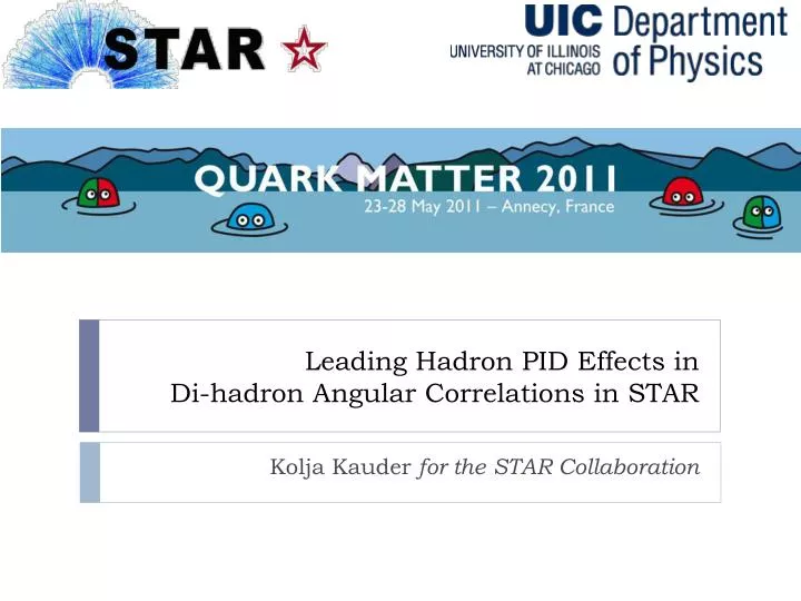 leading hadron pid effects in di hadron angular correlations in star