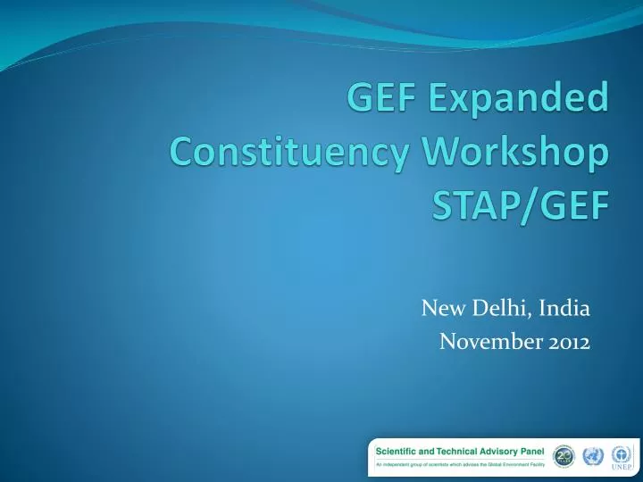 gef expanded constituency workshop stap gef