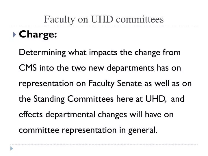 faculty on uhd committees