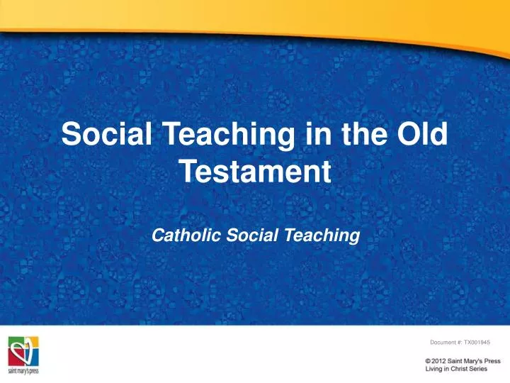 social teaching in the old testament
