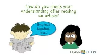 How do you check your understanding after reading an article?