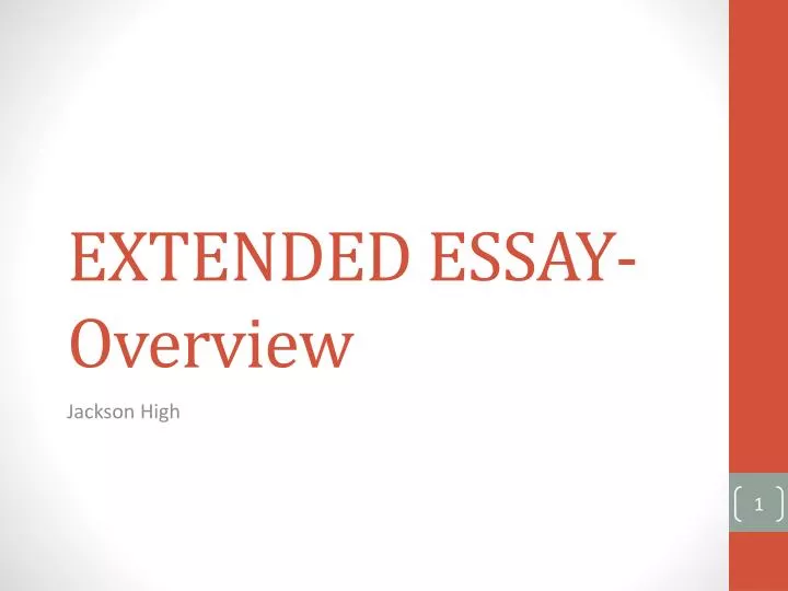 extended essay overview