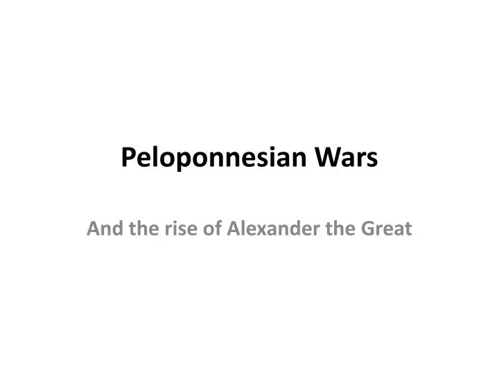 peloponnesian wars