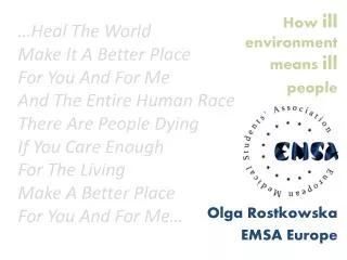 Olga Rostkowska EMSA Europe