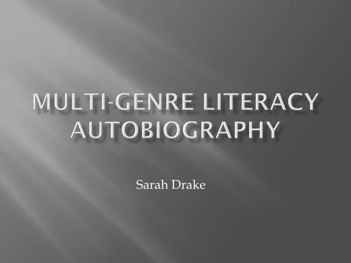 multi genre literacy autobiography