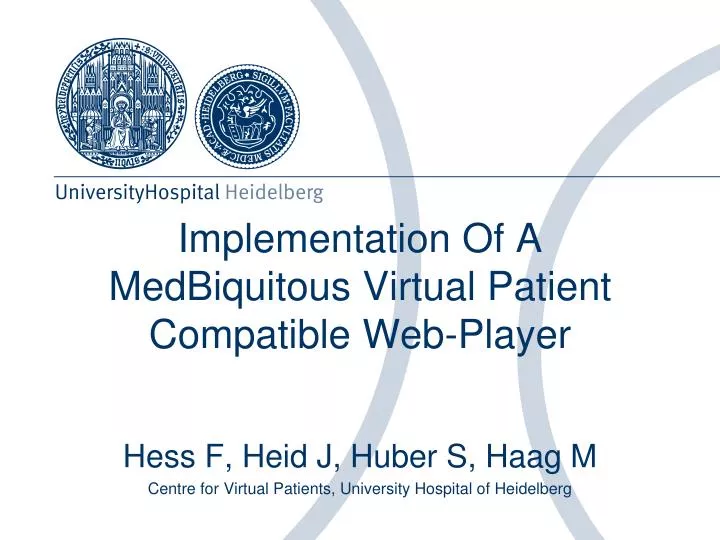 implementation of a medbiquitous virtual patient compatible web player
