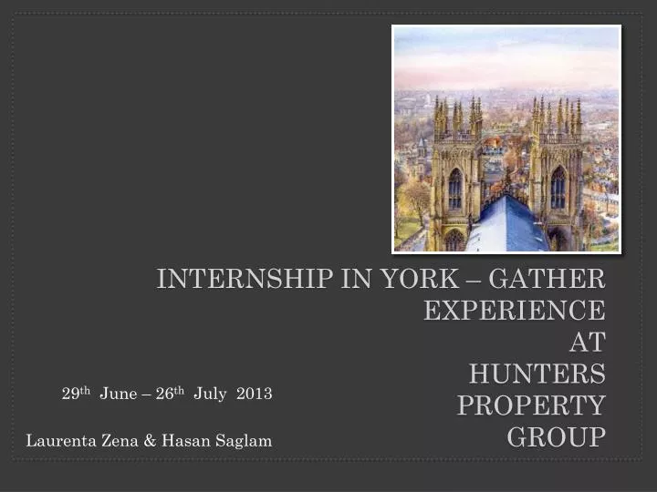 internship in york gather experience at hunters property group
