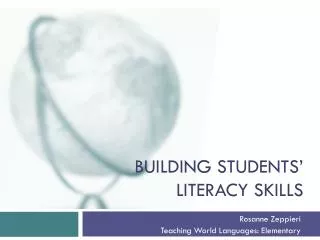 building students literacy skills