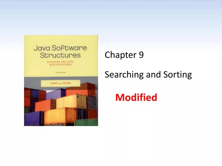 chapter 9 searching and sorting