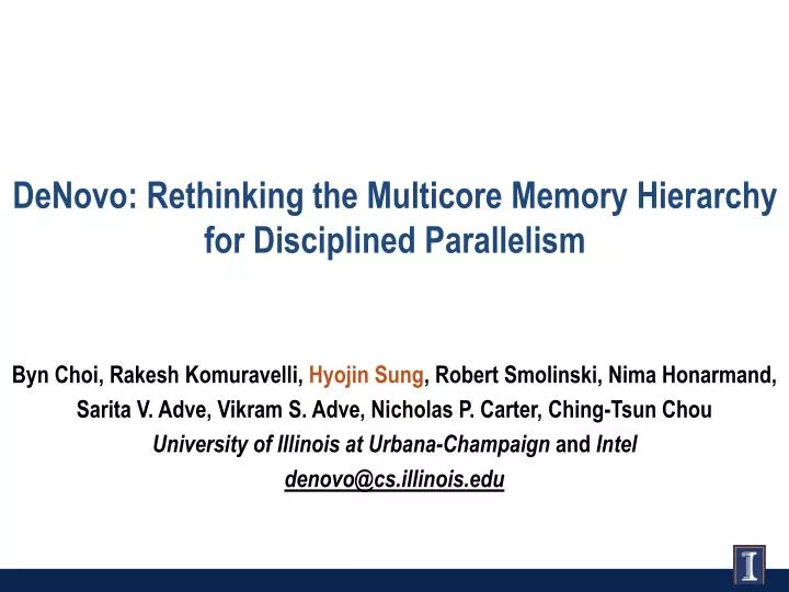 denovo rethinking the multicore memory hierarchy for disciplined parallelism