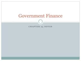 Government Finance