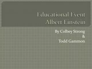 Educational Event Albert Einstein
