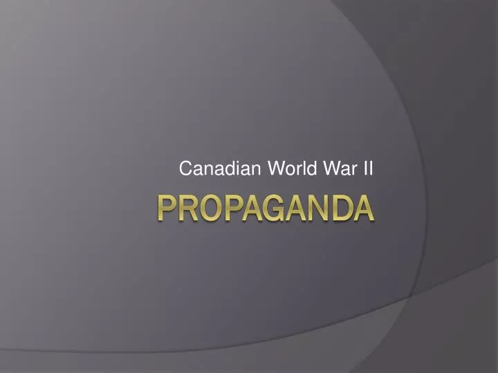 canadian world war ii