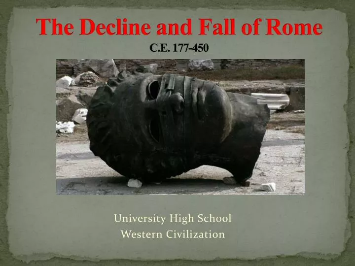 the decline and fall of rome c e 177 450