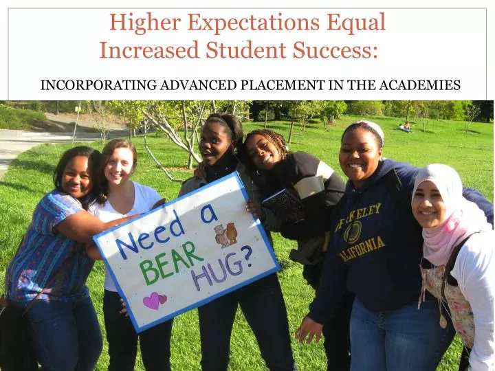 higher expectations equal increased student success