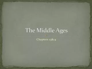 The Middle Ages