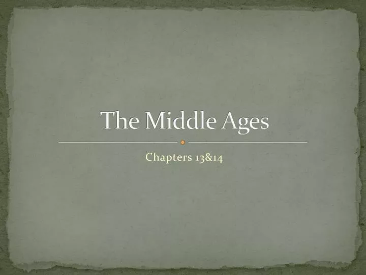 the middle ages