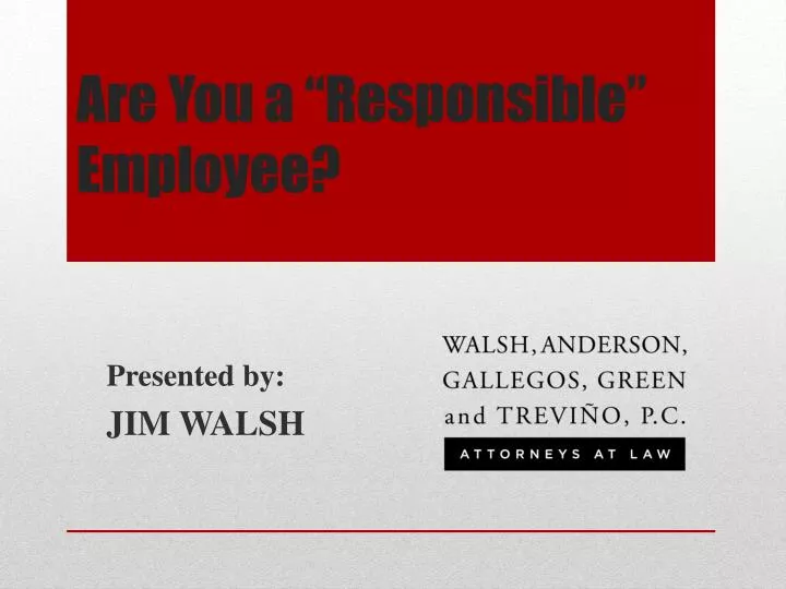 are you a responsible employee