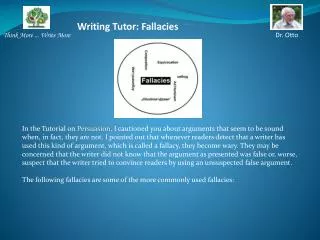 Writing Tutor: Fallacies