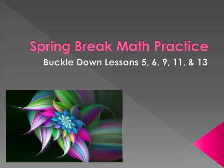 spring break math practice