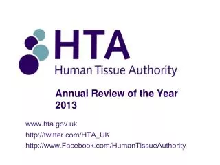 Annual Review of the Year 2013