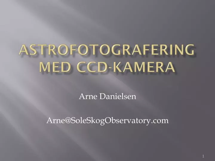 astrofotografering med ccd kamera
