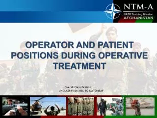 OPERATOR AND PATIENT POSITIONS DURING OPERATIVE TREATMENT