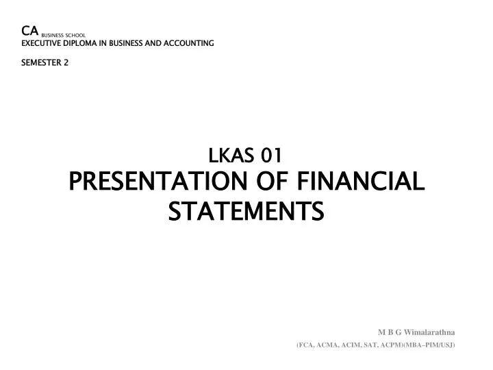 lkas 01 presentation of financial statements