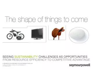 SEEING SUSTAINABILITY CHALLENGES AS OPPORTUNITIES