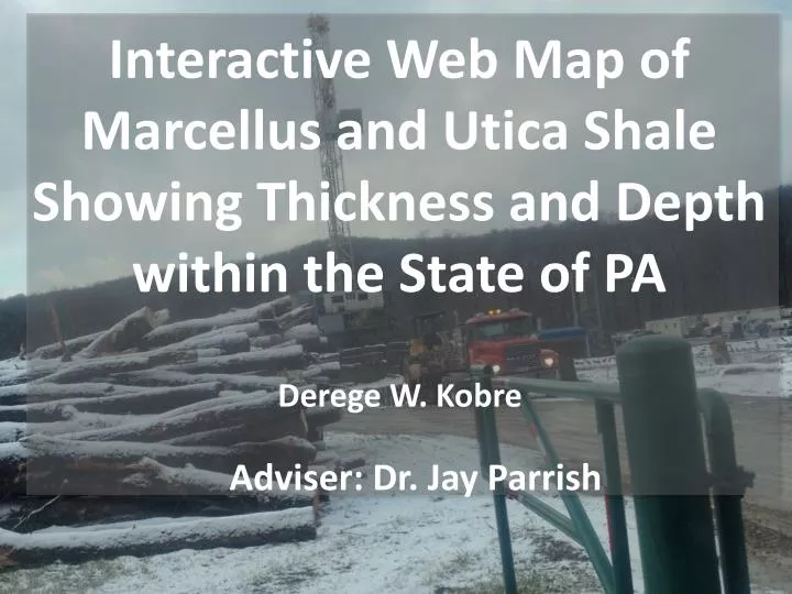 interactive web map of marcellus and utica shale showing thickness and depth within the state of pa