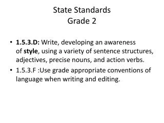 State Standards Grade 2