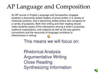 AP Language and Composition