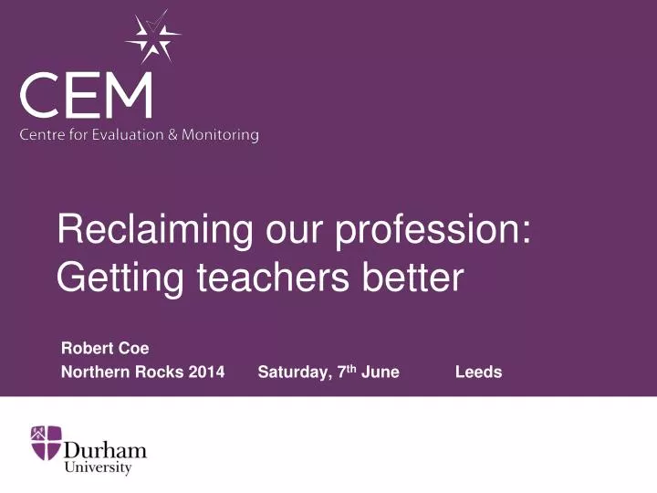 reclaiming our profession getting teachers better