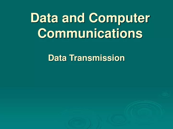 data and computer communications