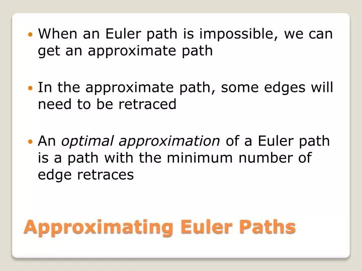 approximating euler paths