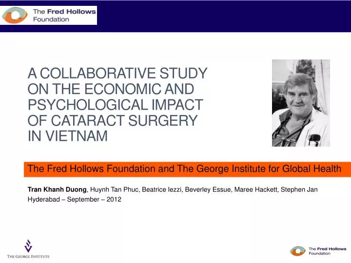 a collaborative study on the economic and psychological impact of cataract surgery in vietnam