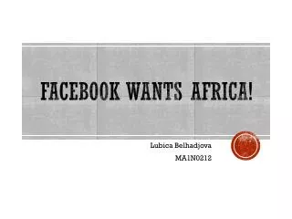 Facebook wants Africa!