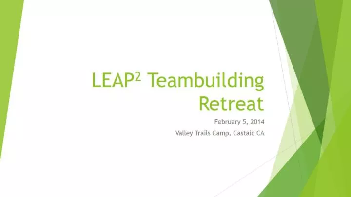 leap 2 teambuilding retreat
