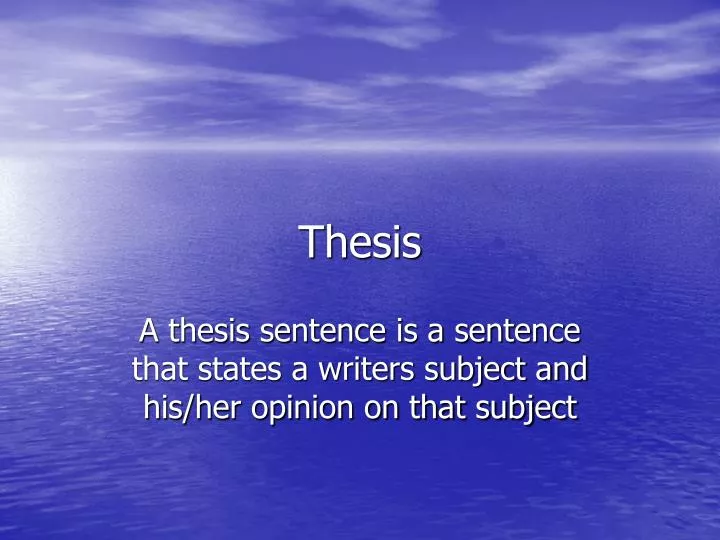 thesis