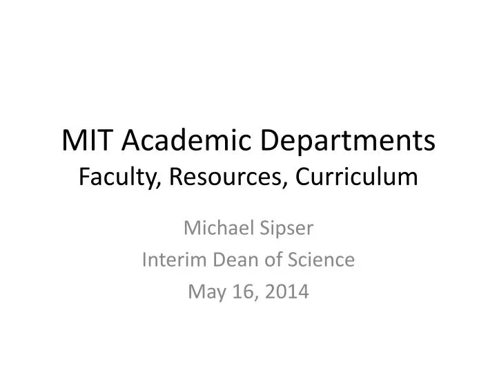 mit academic departments faculty resources curriculum