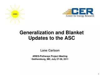 Generalization and Blanket Updates to the ASC
