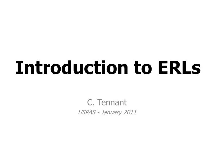 introduction to erls