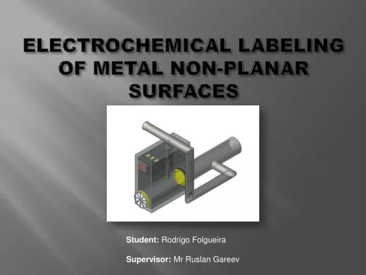 electrochemical labeling of metal non planar surfaces