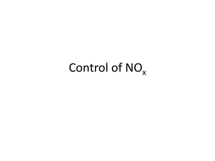 control of no x