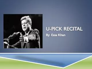 U-PICK RECITAL