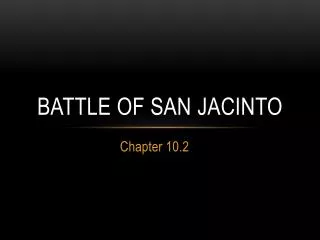 Battle of san jacinto