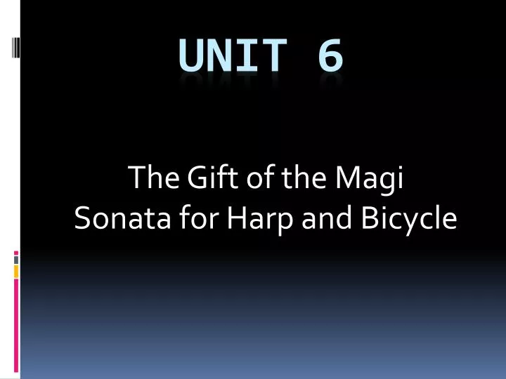 the gift of the magi sonata for harp and bicycle