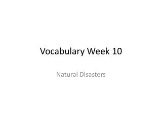 vocabulary week 10