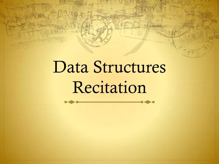 data structures recitation